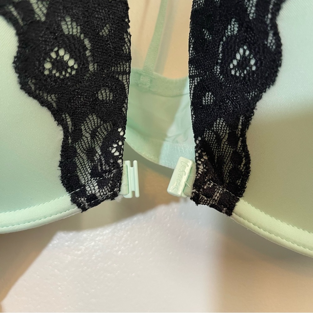 36 D Mint And Black Lacygreen La Senza Front Clip Bra - Picture 10 of 10